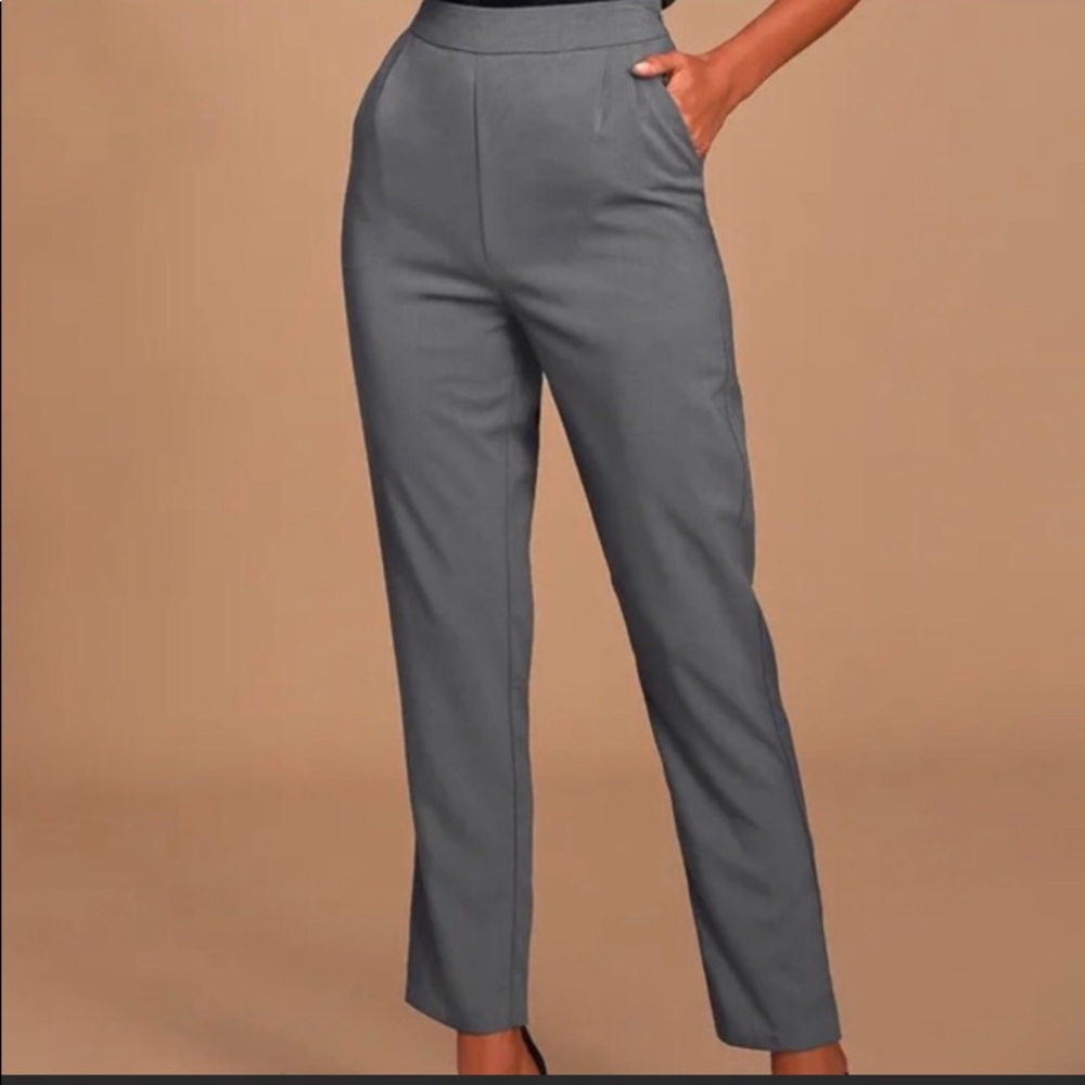 Lulu’s Gray Career Trouser Pants